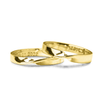 Par de Aliança Casamento de Ouro 18k Aro Torcido 