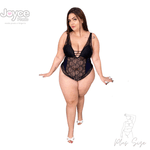 Body Plus Size Premium Renda Com Bojo Preto 243.01