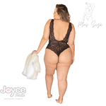 Body Premium Plus Size Renda Com Bojo Preto 243.04