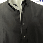 Camisa Manga Longa Colarinho e Patê Colorido