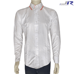 Camisa Manga Longa Colarinho e Viés da Gola Colorido