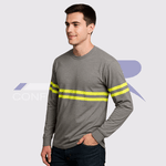 Camiseta Manga Longa Faixa Refletiva 