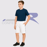 Bermuda Masculina Dupla Face Marinho e Branco Juvenil