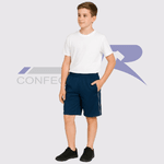 Bermuda Masculina Dupla Face Marinho e Branco Juvenil