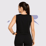 Regata Cropped Sport Poliamida Preto