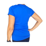 Camiseta Baby Look Slim Esportiva Dry Fit Azul