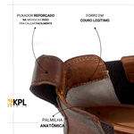 Bota Country Masculina Dallas Em Couro Legítimo Cor Cacau Linha KPL Premium 