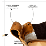 Botina Masculina Chicago Em Couro Legítimo Cor Cenoura Forrada Em Couro Linha KPL Premium