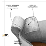 Botina Masculina Chicago Em Couro Legítimo Cor Branca Forrada Em Couro Linha KPL Premium