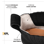 Botina Masculina Detroit em Couro Legítimo cor Preta Forrada em Couro Linha KPL Premium