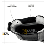 Botina Infantil Unissex New Baby em Couro Legítimo Preto Linha KPL Premium