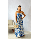 VESTIDO VIVI - OFF E AZUL