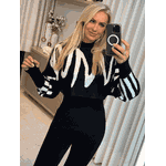 Blusa Biamar Cropped Estampado Preto