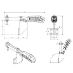 Grampo de Aperto Rápido Horizontal KIFIX KF152 FL 90Kgf