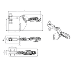 Grampo de Aperto Rápido Horizontal KIFIX KF312 F 70Kgf
