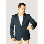 Blazer Azul Noite Slim em tecido Peletizado - King Ternos