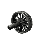 Kit Roda Abdominal Exercícios Lombar Colchonete D50 Preto