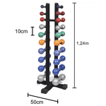 Suporte Torre Chão para 10 Pares de Halteres