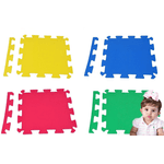 Kit 4 Placas Tatame Eva 50x50x1cm Tapete Infantil Colorido 