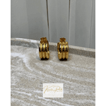 Brinco Argola Detalhada Dourado