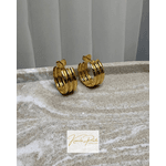 Brinco Argola Detalhada Dourado