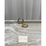 Brinco Argola Ondulada Médio Dourado