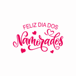 Adesivo Vitrine Feliz Dia dos Namorados Corações Rosa