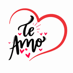 Adesivo de Vitrine Dia dos Namorados Te Amo Coração