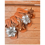 Rasteira Flor Bronze