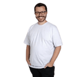 Camiseta Plus Size Algodão Adulto Unissex Branca