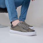 Tênis Masculino Original em Couro Nikko Oliva - Conforto e Estilo Casual