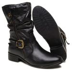 Bota Feminina em Couro Mustang Preto – Durabilidade e Sofisticação para Qualquer Ocasião