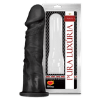 Dildo Pênis Realístico Preto Maciço - 18,5cm X 4,2cm
