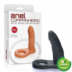 Anel para Dupla Penetração Companheiro 11x2,5 cm simulado de pênis - Anel para penetração anal 