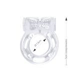 Anel Peniano Butterfly com Vibrador e Silicone Flexível - Transparente