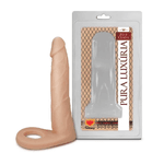 Anel para Dupla Penetração Companheiro 15x3,2cm com Vibro - Simulado de pênis - Anel para penetração anal