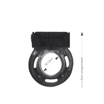 Anel Peniano Butterfly com Vibrador e Silicone Flexível - Preto 