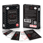 Baralho Desejos e Drinks Jogo de Cartas - Jogo de beber para casais - 50 cartas