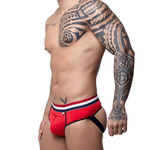 CUECA SUPLEX VERMELHA FRENTE SLIP ATRAS JOCK - tamanho U