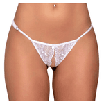 Calcinha Renda Com Fenda - Yaffa - tamanho Único