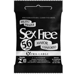 Preservativo camisinha extra large com 3 unidades - sex free