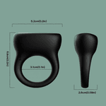 Anel Peniano em Silicone com Estimulador Clitoriano Recarregável 