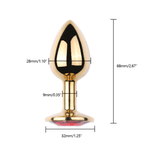 Plug Anal de Aço - Redondo Dourado - Tamanho P