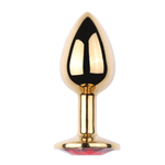 Plug Anal de Aço - Redondo Dourado - Tamanho P