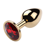 Plug Anal de Aço - Redondo Dourado - Tamanho P