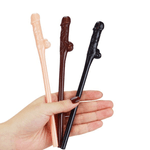 Brincadeira jogo de canudos - Kit com 9 Canudos Vagina Original Pussy Straws Bege, Marrom e Preto Copia