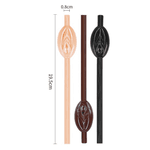 Brincadeira jogo de canudos - Kit com 9 Canudos Vagina Original Pussy Straws Bege, Marrom e Preto