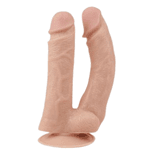 Dildo Pênis Realistico Prótese Dupla - Leke - 19,5 x 3,5cm