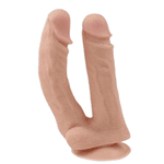 Dildo Pênis Realistico Prótese Dupla - Leke - 19,5 x 3,5cm