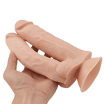 Dildo Pênis Realistico Prótese Dupla - Leke - 19,5 x 3,5cm